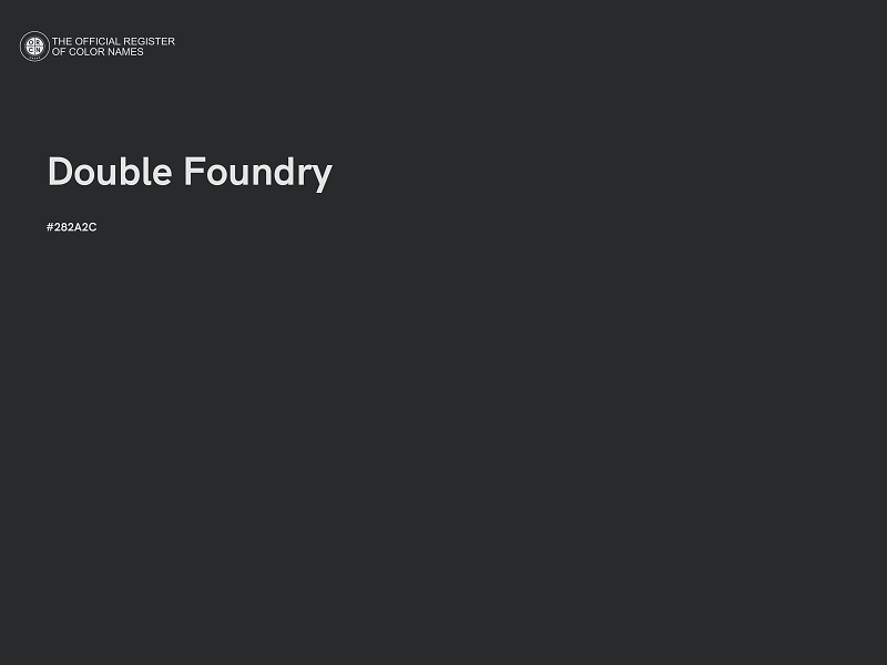 #282A2C - Double Foundry color image