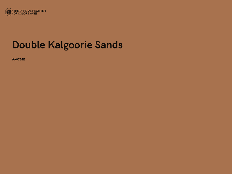 #A8724E - Double Kalgoorie Sands color image