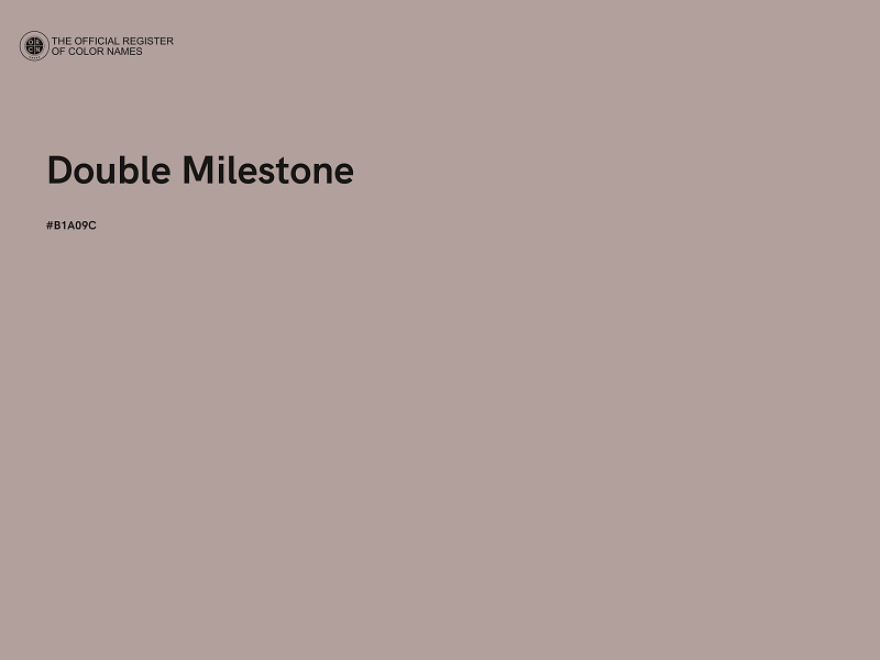#B1A09C - Double Milestone color image