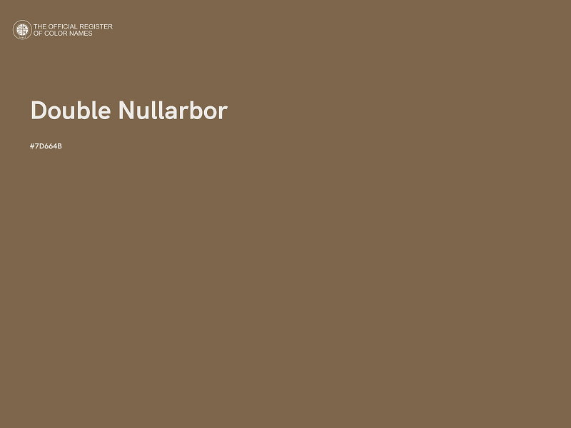 #7D664B - Double Nullarbor color image