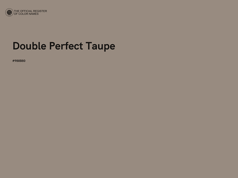 #988B80 - Double Perfect Taupe color image