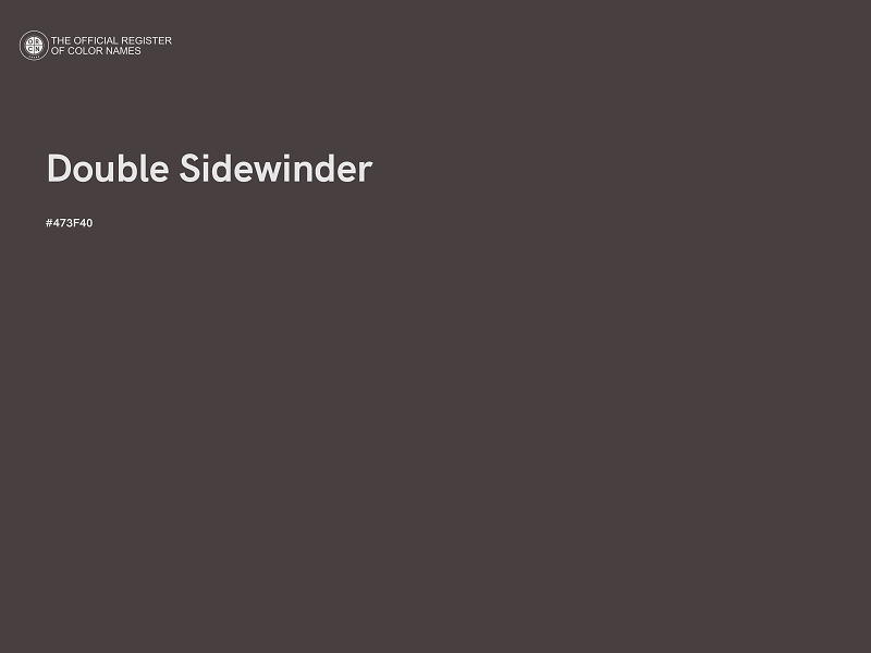 #473F40 - Double Sidewinder color image