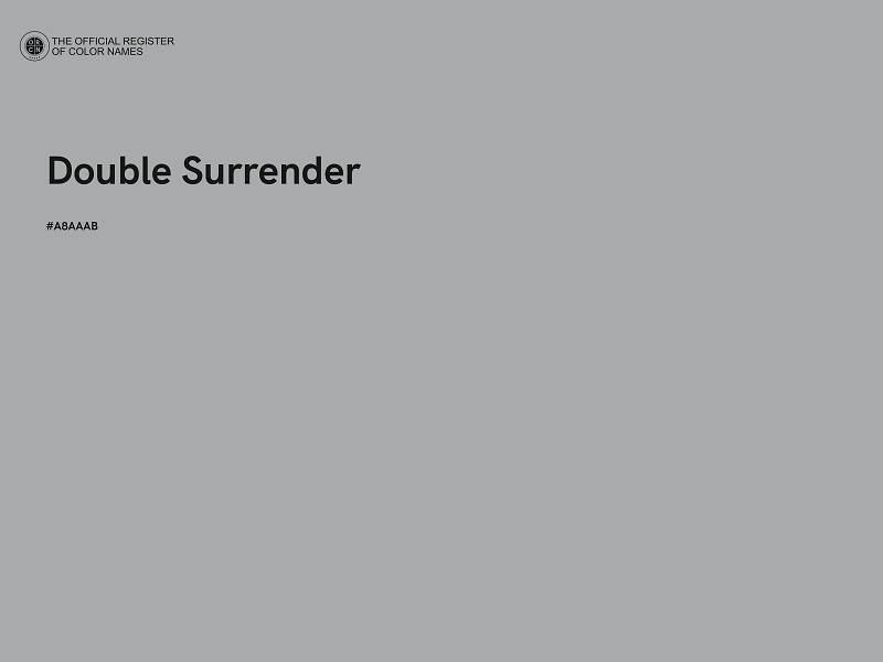 #A8AAAB - Double Surrender color image