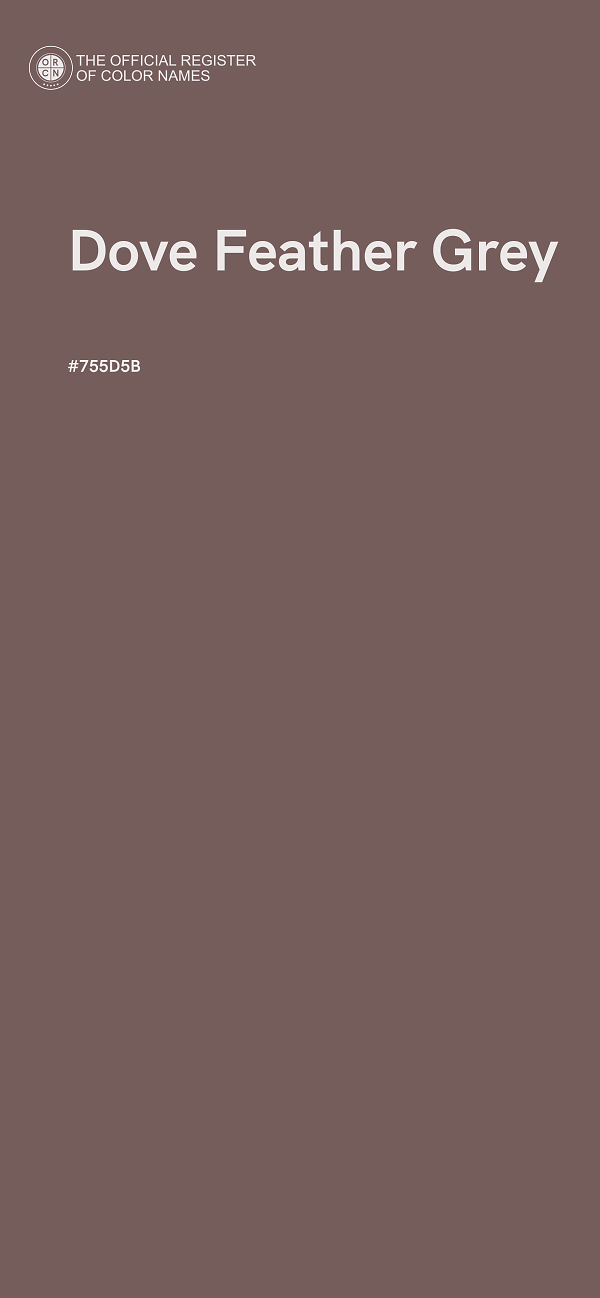 #755D5B - Dove Feather Grey color image