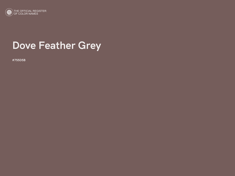 #755D5B - Dove Feather Grey color image