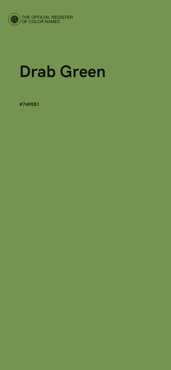 #749551 - Drab Green color image