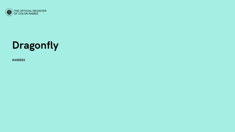#A5EEE3 - Dragonfly color image
