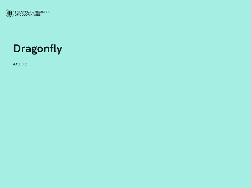 #A5EEE3 - Dragonfly color image