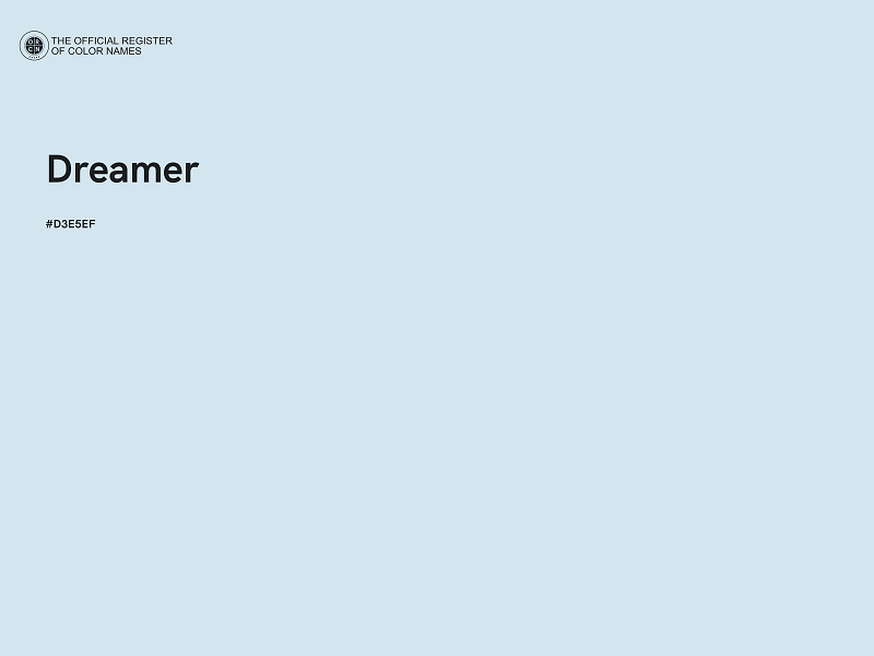 #D3E5EF - Dreamer color image