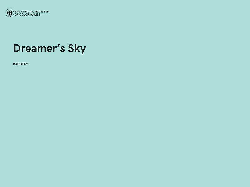 #ADDED9 - Dreamer’s Sky color image