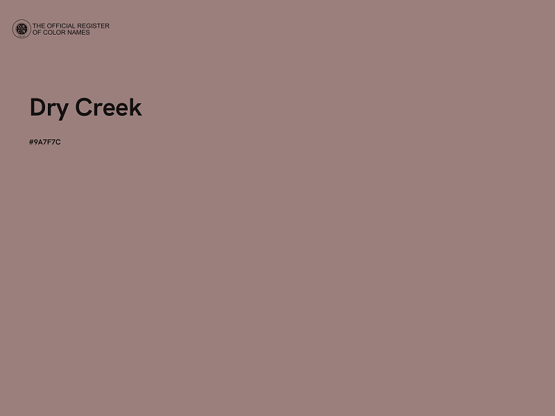 #9A7F7C - Dry Creek color image