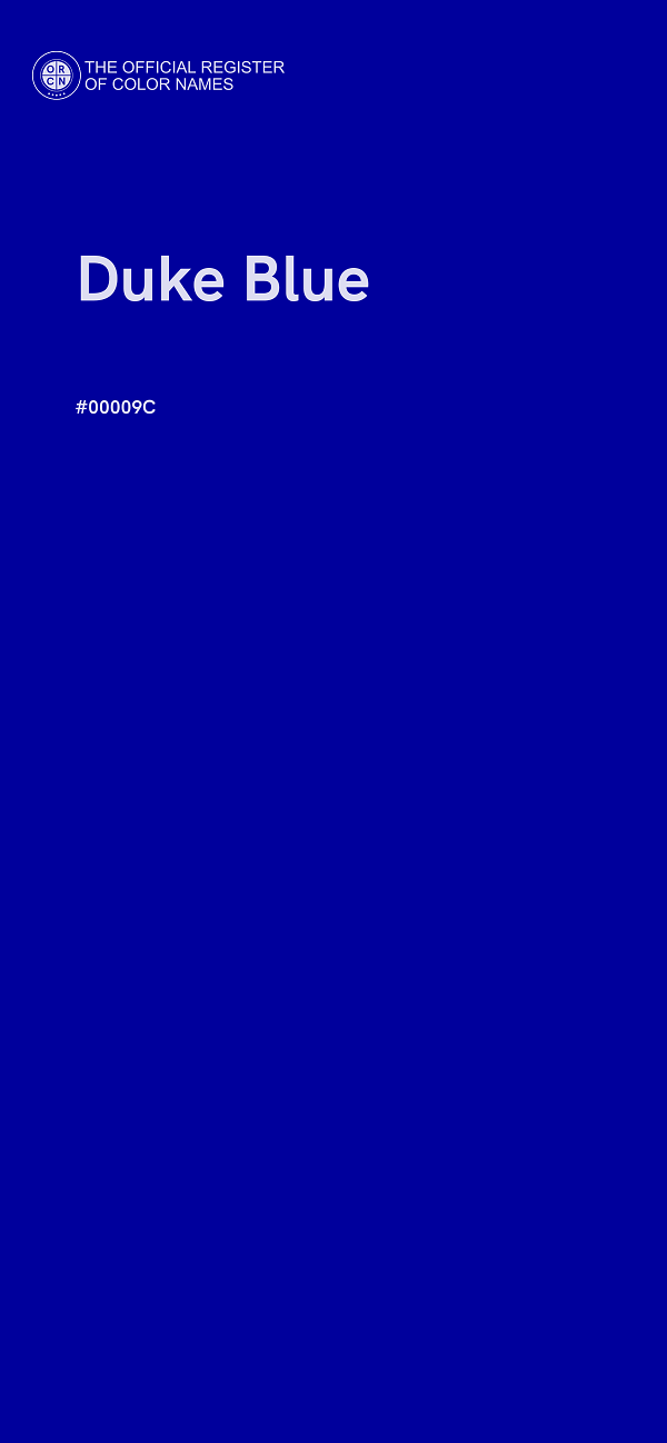 #00009C - Duke Blue color image