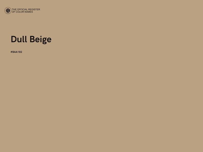 #BAA182 - Dull Beige color image