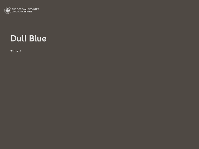 #4F4944 - Dull Blue color image