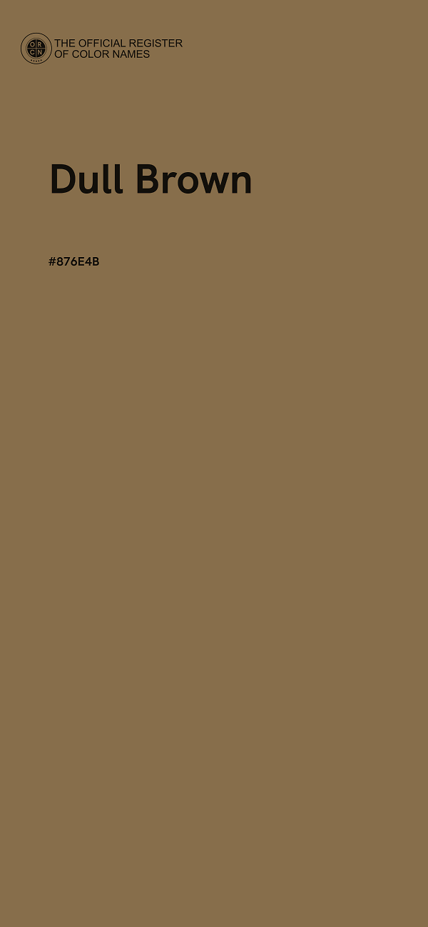#876E4B - Dull Brown color image