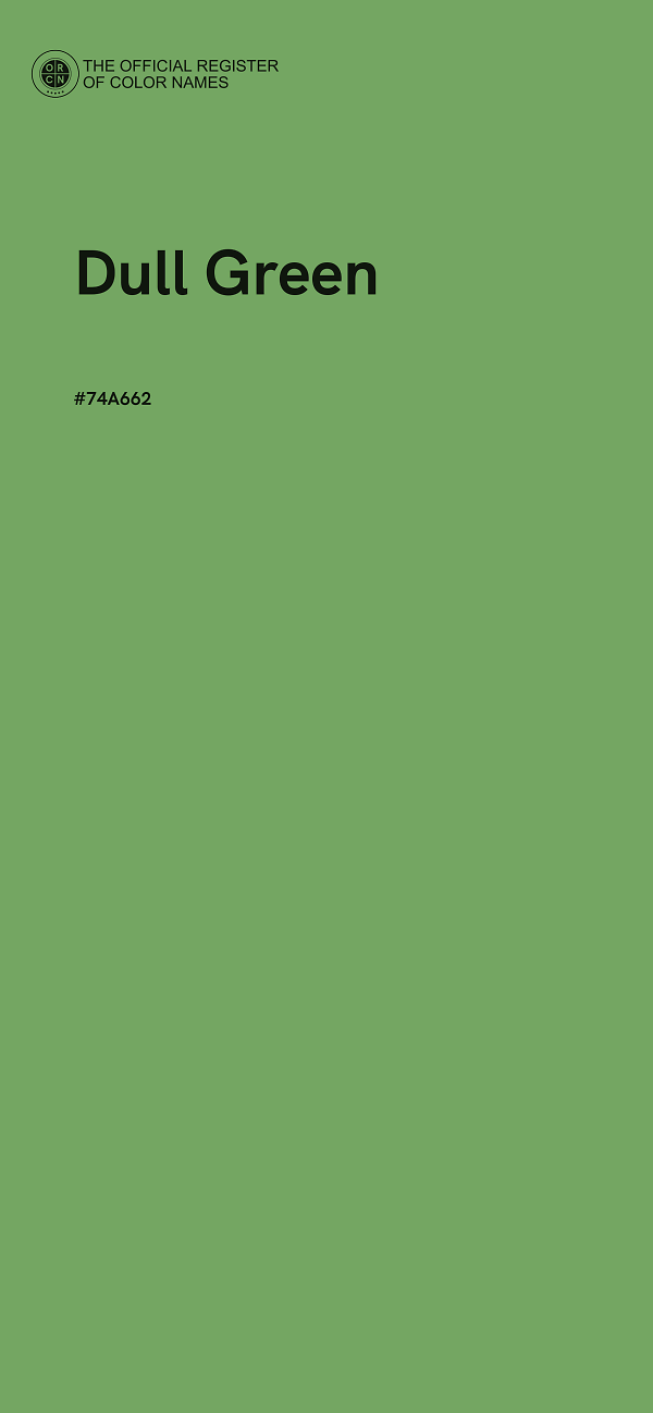 #74A662 - Dull Green color image