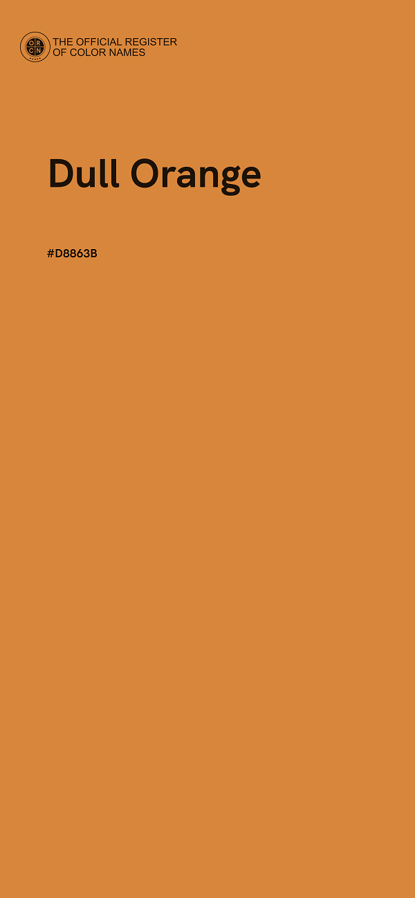 #D8863B - Dull Orange color image
