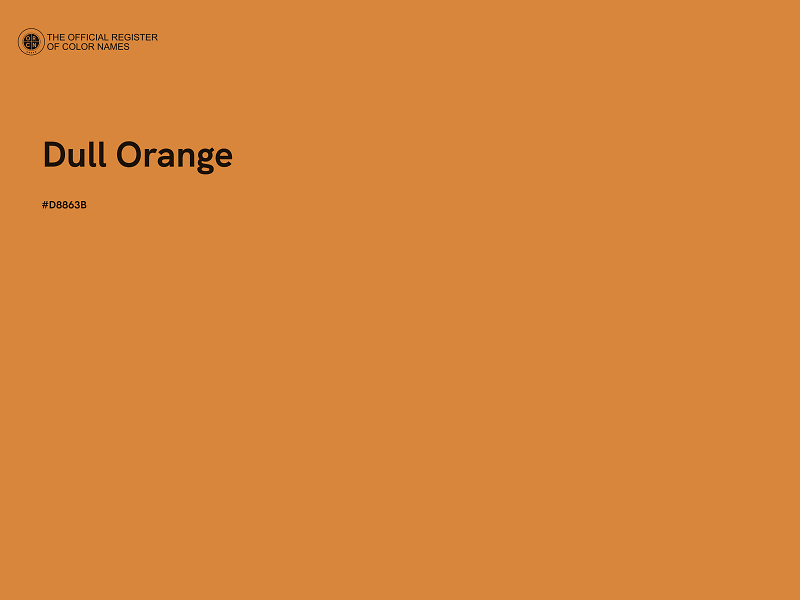 #D8863B - Dull Orange color image
