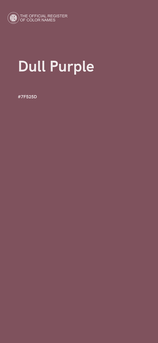 #7F525D - Dull Purple color image