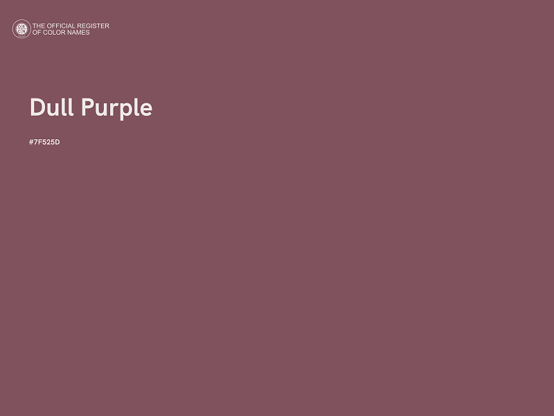 #7F525D - Dull Purple color image