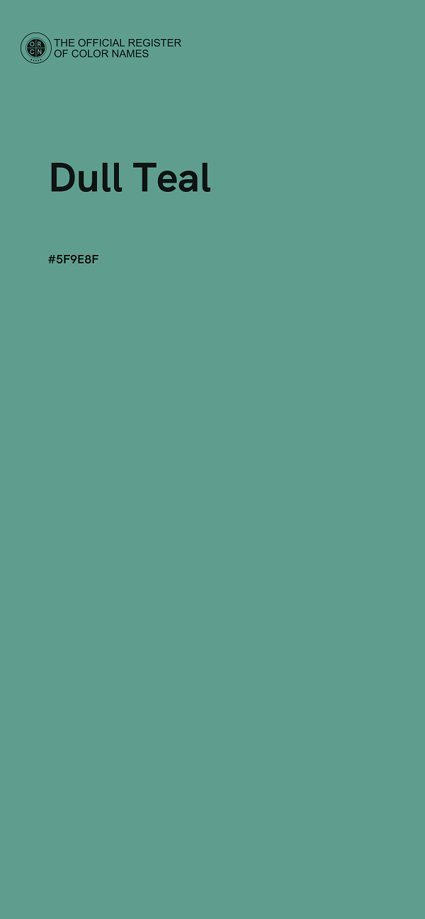 #5F9E8F - Dull Teal color image