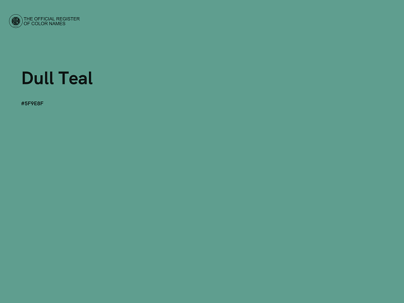 #5F9E8F - Dull Teal color image
