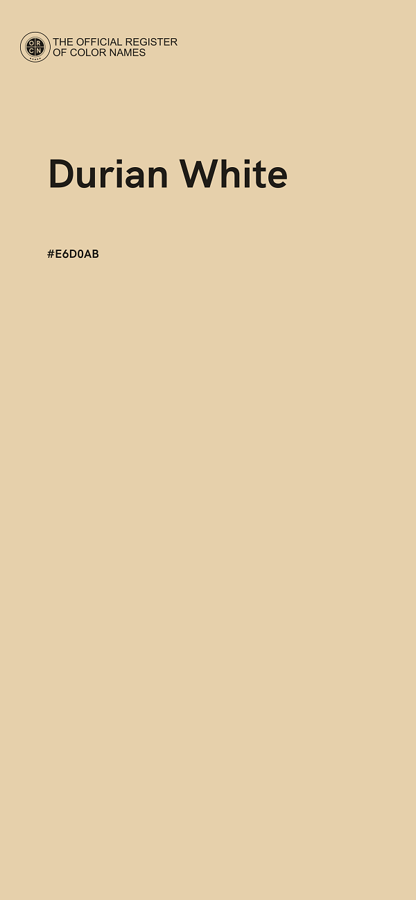 #E6D0AB - Durian White color image