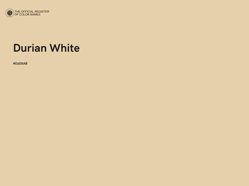 #E6D0AB - Durian White color image