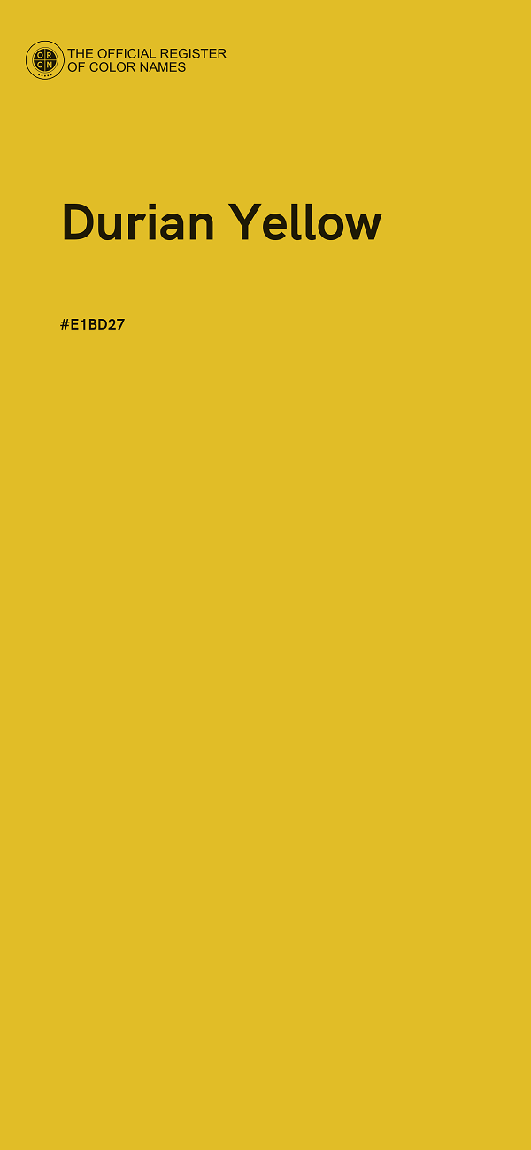 #E1BD27 - Durian Yellow color image