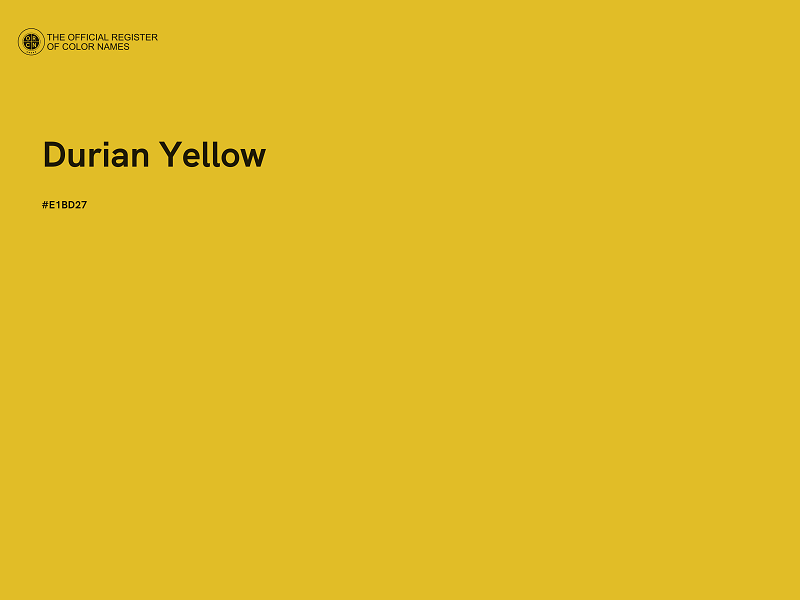 #E1BD27 - Durian Yellow color image