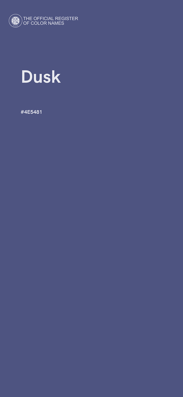 #4E5481 - Dusk color image
