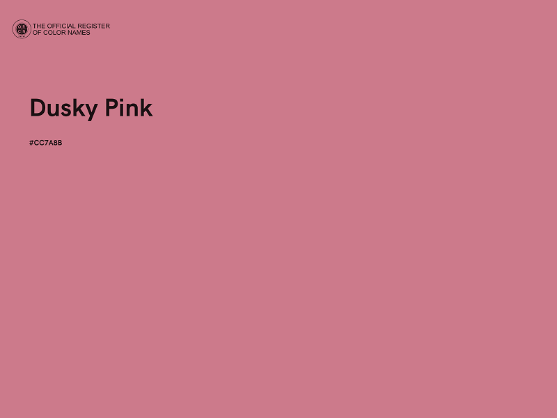#CC7A8B - Dusky Pink color image