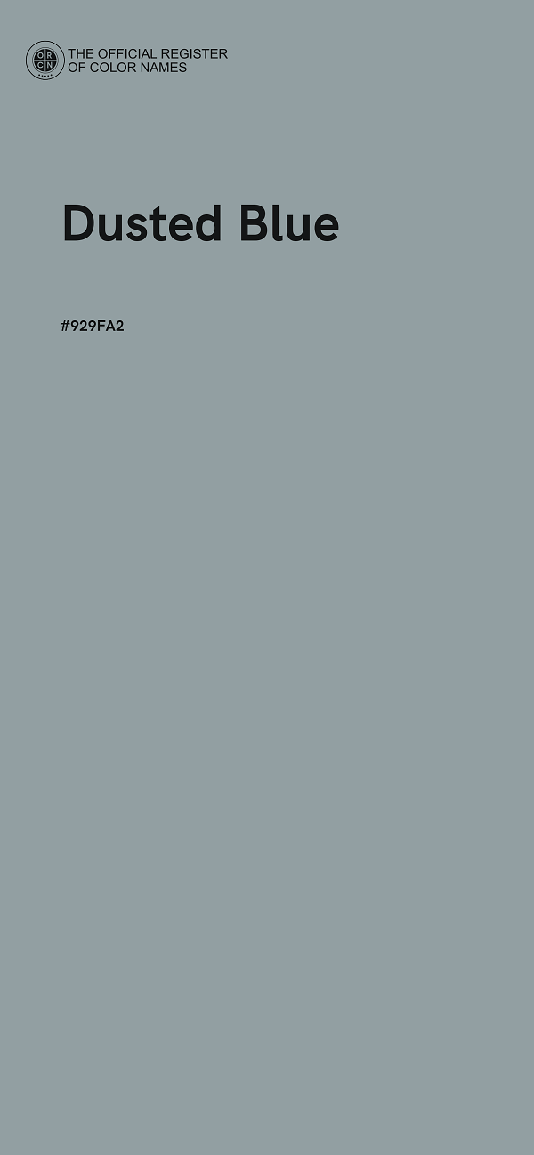 #929FA2 - Dusted Blue color image