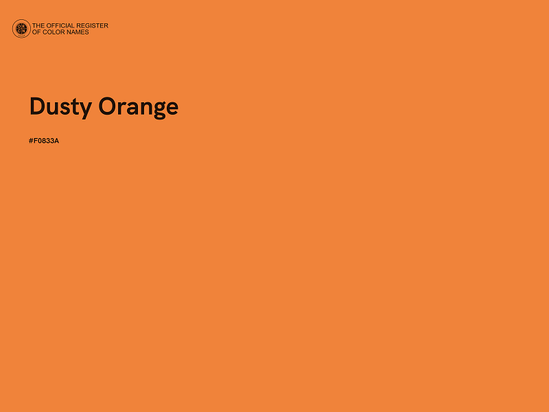 #F0833A - Dusty Orange color image