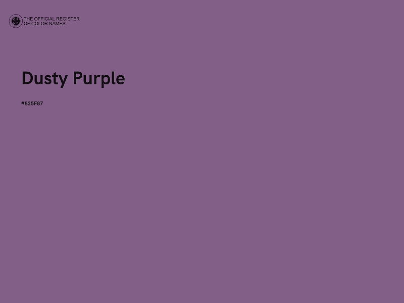 #825F87 - Dusty Purple color image