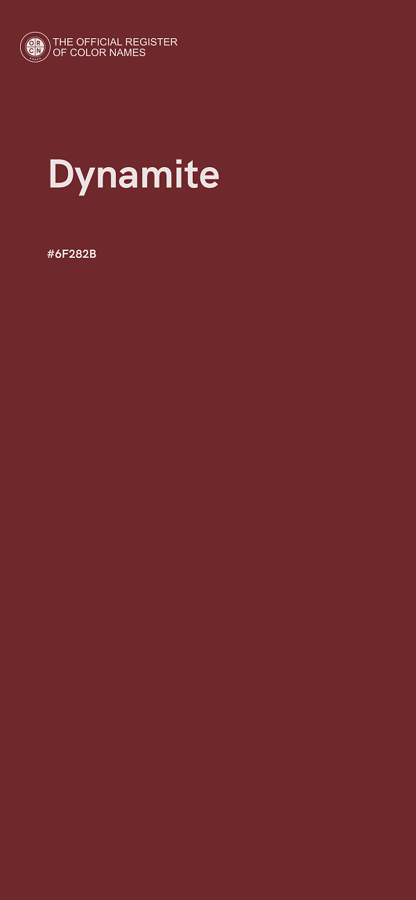 #6F282B - Dynamite color image