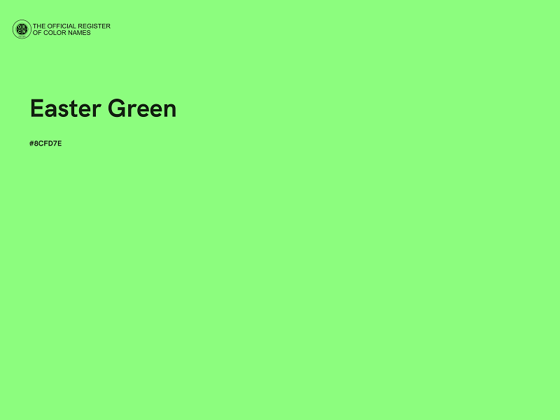 #8CFD7E - Easter Green color image