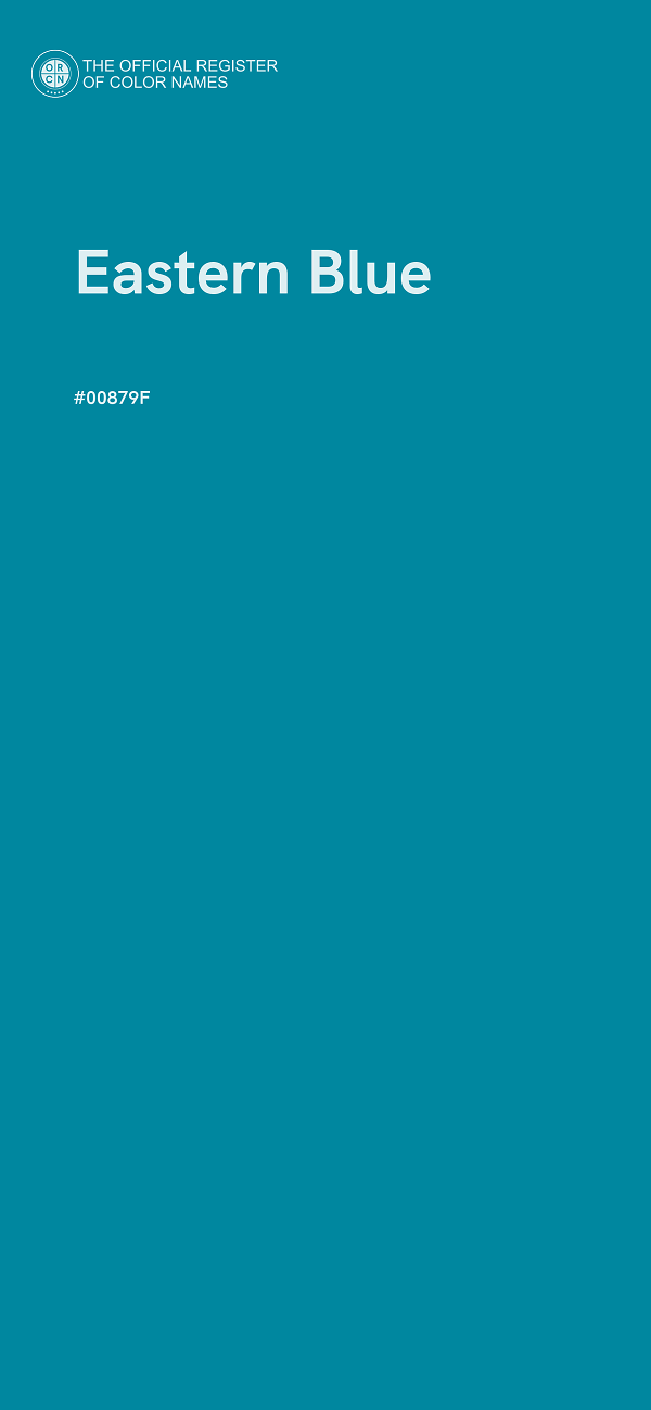 #00879F - Eastern Blue color image