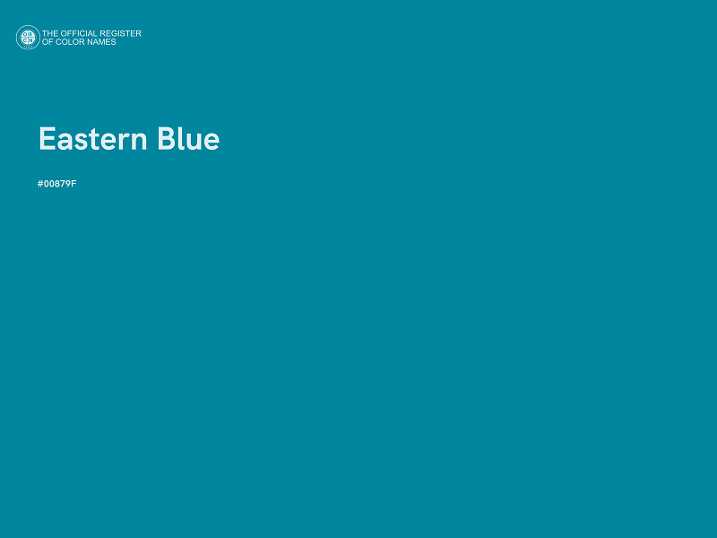 #00879F - Eastern Blue color image
