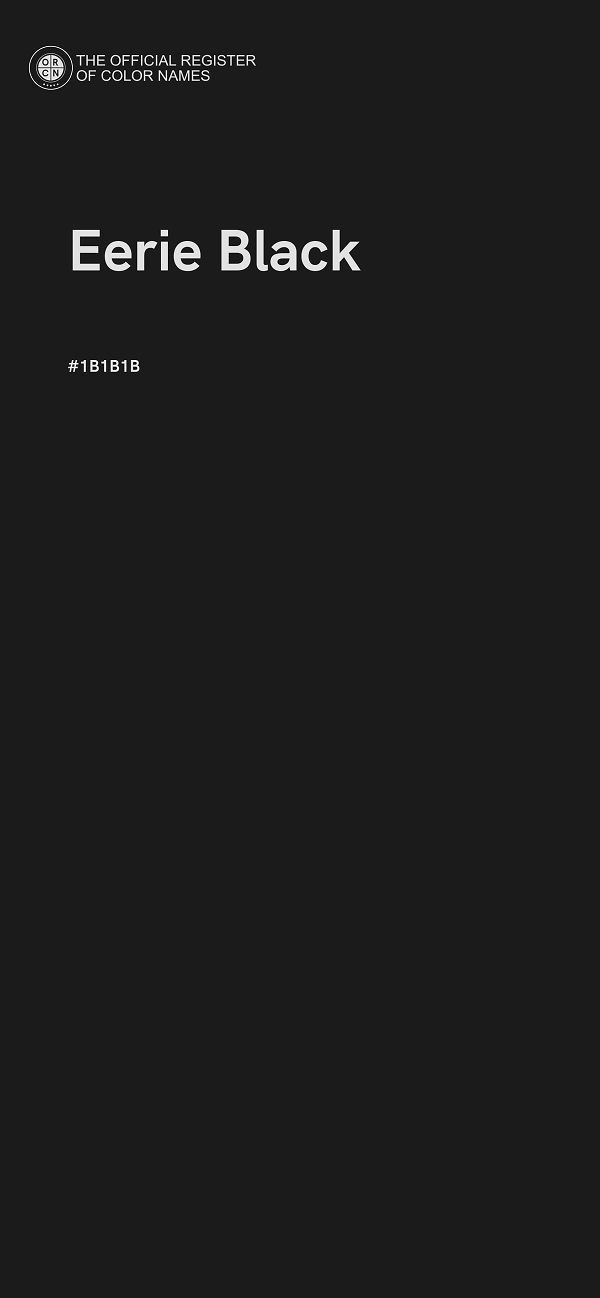 #1B1B1B - Eerie Black color image
