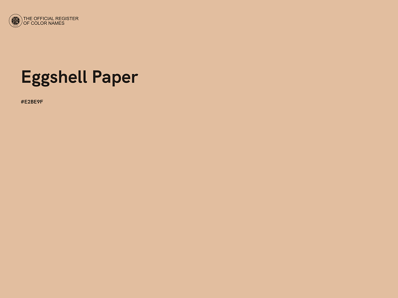 #E2BE9F - Eggshell Paper color image