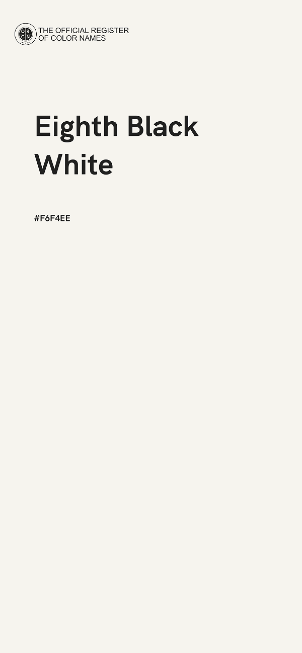 #F6F4EE - Eighth Black White color image