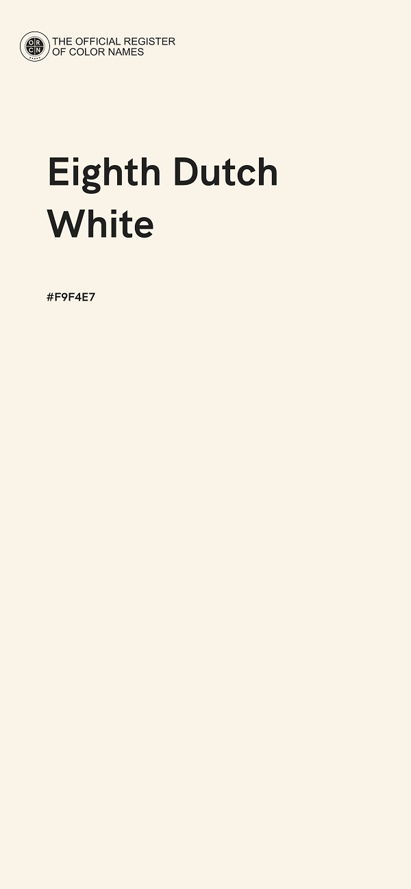 #F9F4E7 - Eighth Dutch White color image