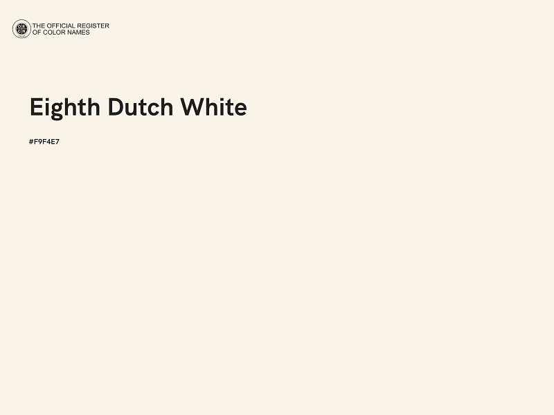 #F9F4E7 - Eighth Dutch White color image