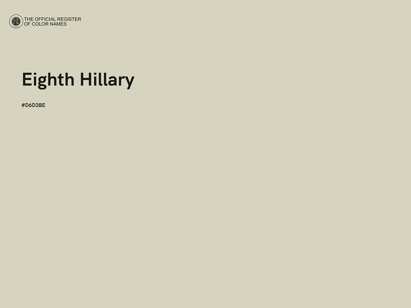 #D6D3BE - Eighth Hillary color image