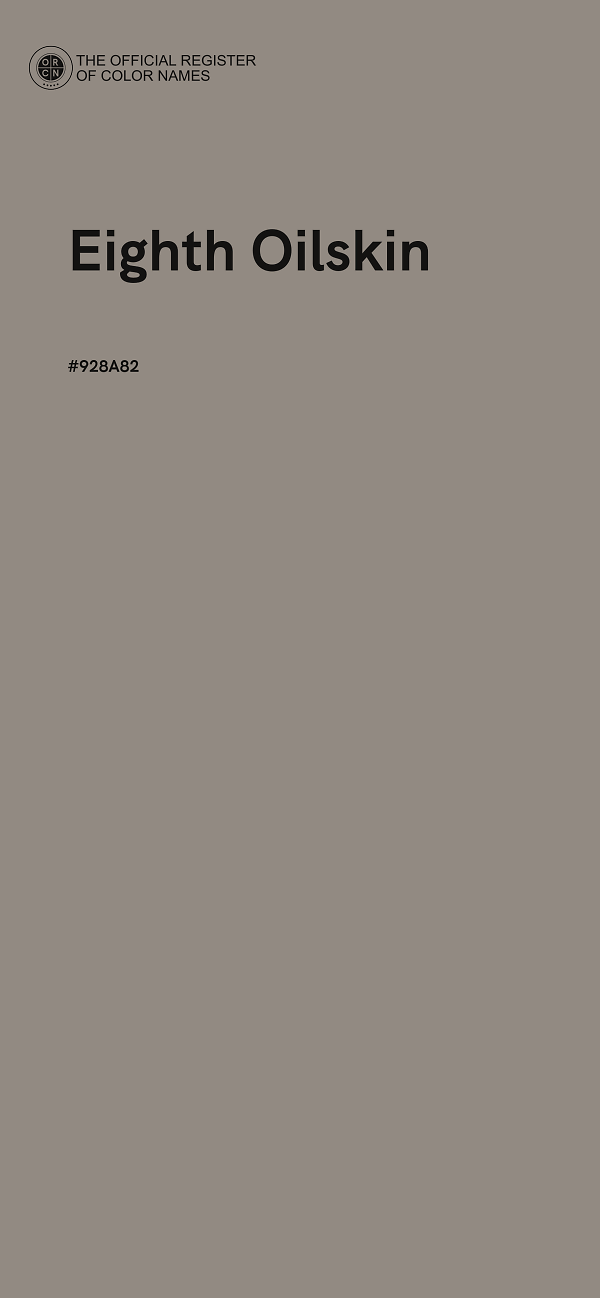 #928A82 - Eighth Oilskin color image