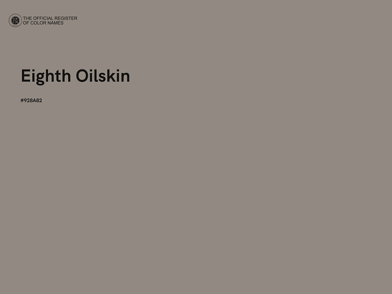#928A82 - Eighth Oilskin color image