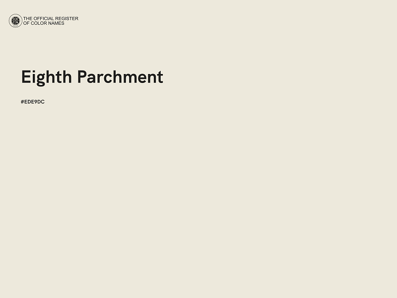 #EDE9DC - Eighth Parchment color image