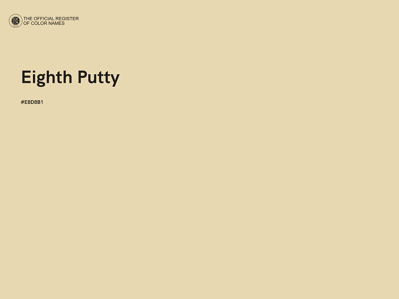 #E8D8B1 - Eighth Putty color image