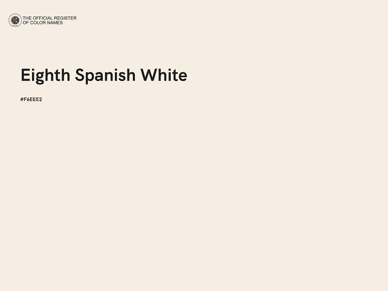 #F6EEE2 - Eighth Spanish White color image